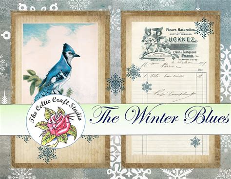 The Winter Blues Digital Pages - Etsy