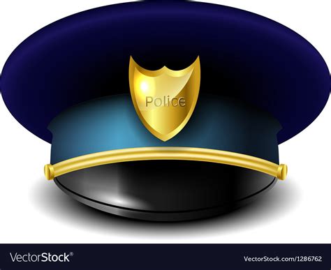 Police hat Royalty Free Vector Image - VectorStock