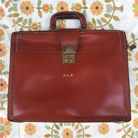 Vintage Rexbill Cowhide Leather Briefcase, 1950s Leather Briefcase, Mid ...