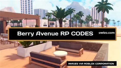 Berry Avenue RP codes (April, 2024)