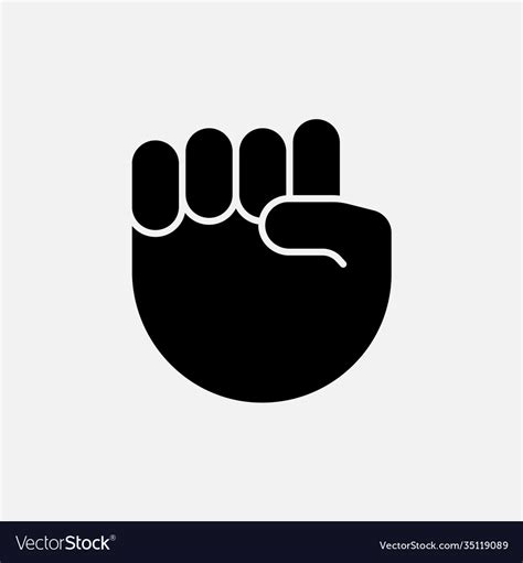 Hand fist emoticon icon fist emoji raised protest Vector Image