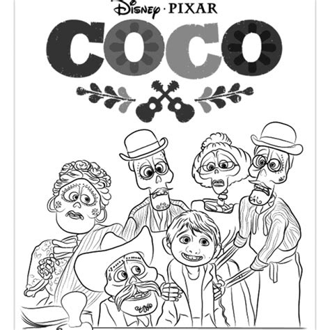 Disney Coco Coloring Pages Miguel for Adults - Free Printable Coloring ...