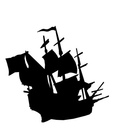 Pirate Ship Silhouette Vector at Vectorified.com | Collection of Pirate ...