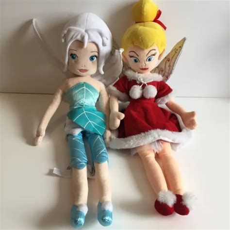 DISNEY STORE PERIWINKLE & Tinkerbell Red Dress Plush Dolls 2x Soft Toys £21.99 - PicClick UK