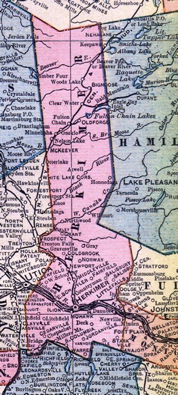 Maps of Herkimer County NY and Montgomery County NY