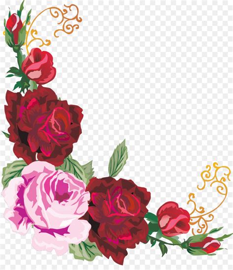 Floral design Flower Clip art - flower border png download - 902*1024 - Free Transparent Pink ...