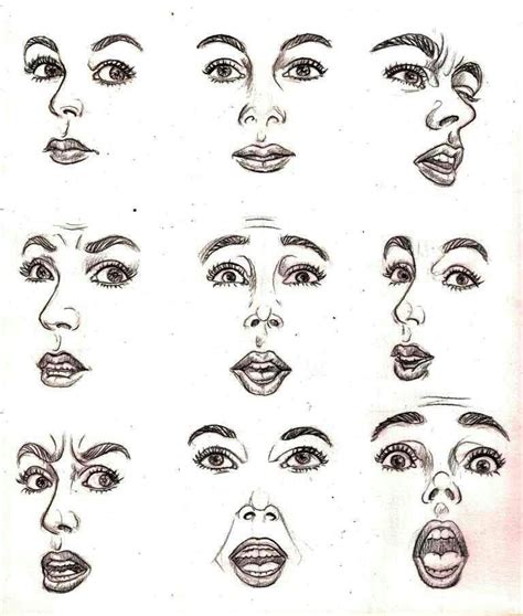 Drawing facial expressions... I think the middle one is "OMG I'm about ...