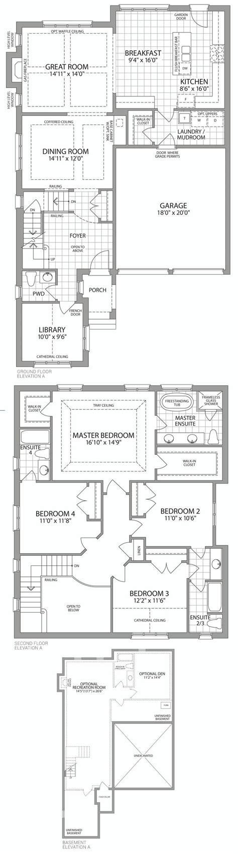 Wedgewood Homes by Ballymore |The Willowdale Floorplan 4 bed & 3.5 bath