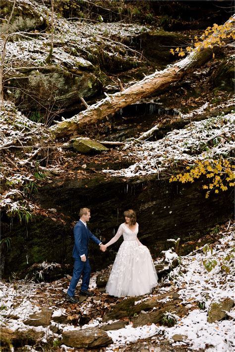 Snowy Mountain Top Elopement | Smoky mountain wedding, Smoky mountain national park, Great smoky ...