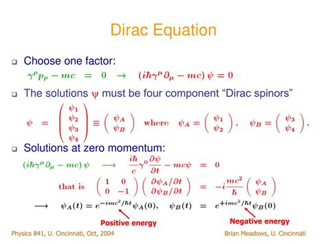 PPT - The Dirac Equation PowerPoint Presentation, free download - ID:907412