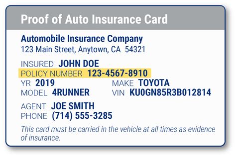 Vehicle Insurance Card Sample nys insurance id cards - insurance