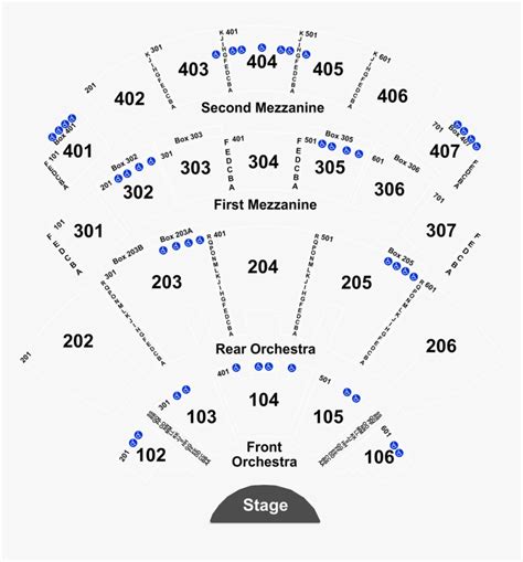 Caesars Palace Seating Chart Section 104 Row F, HD Png Download - kindpng