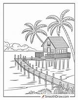 45 Beach Coloring Pages Free PDFs  Smooth Draw sketch template
