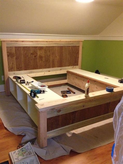 DIY bed with storage cubbies or drawers | DIY Wood Working | Pinterest ...