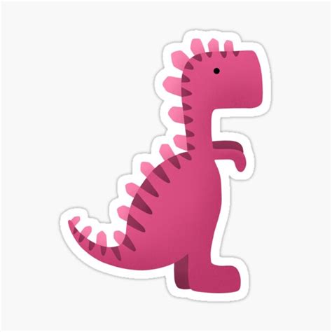 "pink dinosaur" Sticker for Sale by mariajosearva | Redbubble