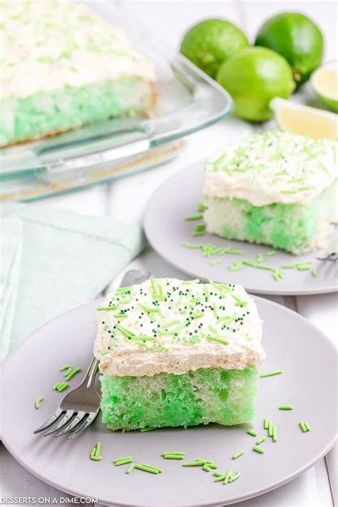 Lime Jello Poke Cake Recipe - St. Patrick's Day Poke Cake