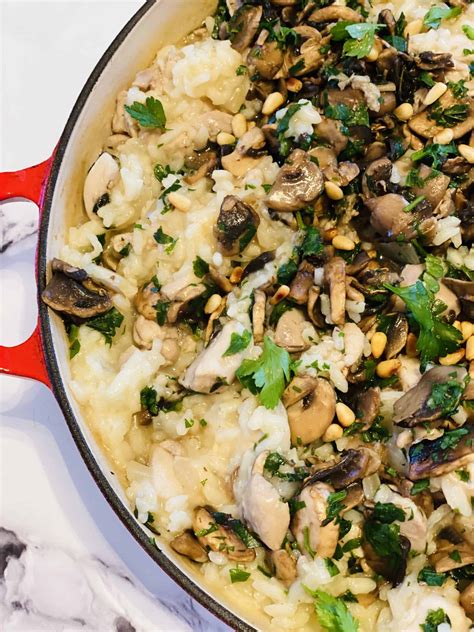 Creamy Chicken and Mushroom Risotto - Mrsfoodiemumma