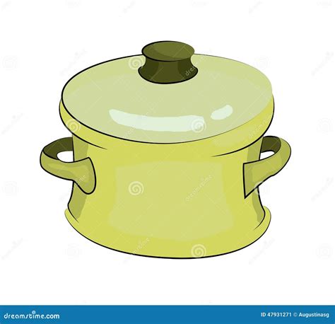 Saucepan cartoon stock illustration. Illustration of symbol - 47931271