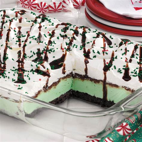 Festive Mint Cream Dessert Recipe | Taste of Home