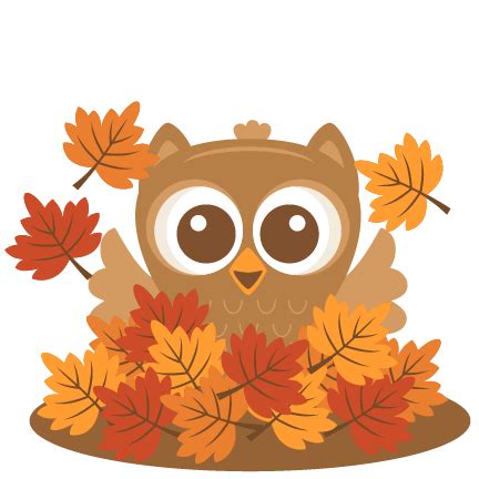 Owl in Leaves SVG scrapbook cut file cute clipart files for silhouette ...