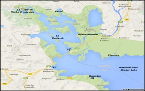 Map of Skadar Lake with sampling locations. | Download Scientific Diagram