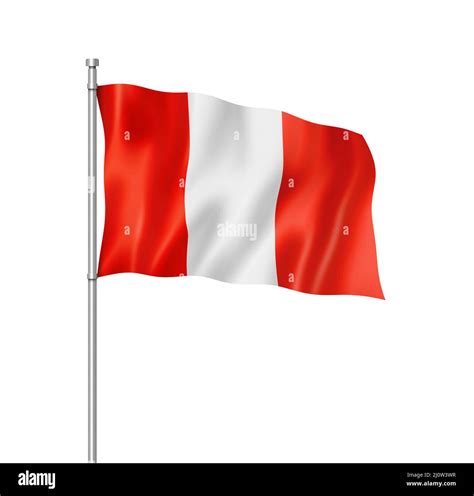 Peruvian flag isolated on white Stock Photo - Alamy