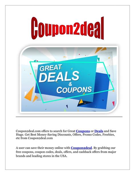 Coupon2Deal: The Best Coupons, Deals, Promo Codes and Discounts