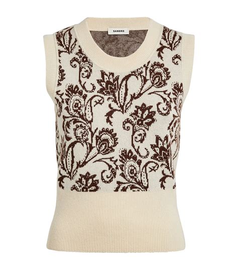 SANDRO Wool-Cashmere Sweater Vest | Harrods US