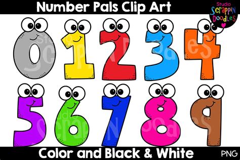 Circled Numbers Clipart Fonts