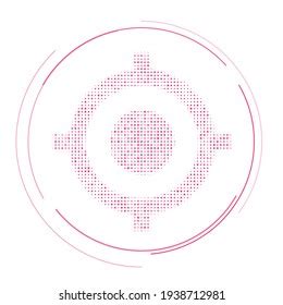 Crosshair Symbol Filled Pink Dots Pointillism Stock Illustration ...