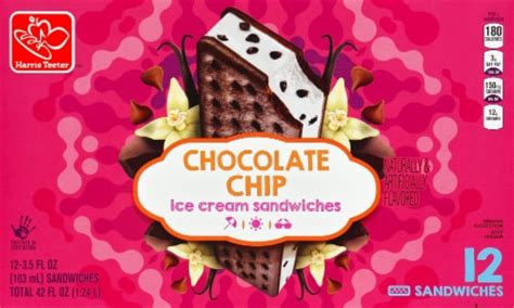 Harris Teeter™ Chocolate Chip Ice Cream Sandwiches, 12 ct - Harris Teeter