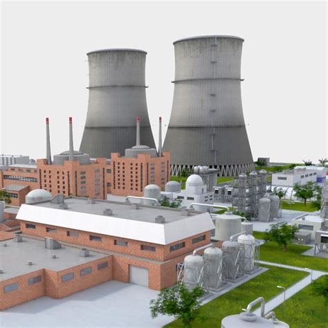 Nuclear Power Plant 3D Model $69 - .max .obj .fbx - Free3D