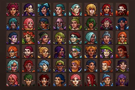 Free Fairy Avatar Icons 32x32 Pixel Art - CraftPix.net