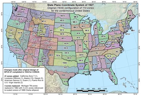 State Plane Coordinate System Map - Printable Map