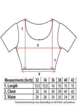 Blouse Size Chart - ShopBollyWear.com – ShopBollyWear.Com