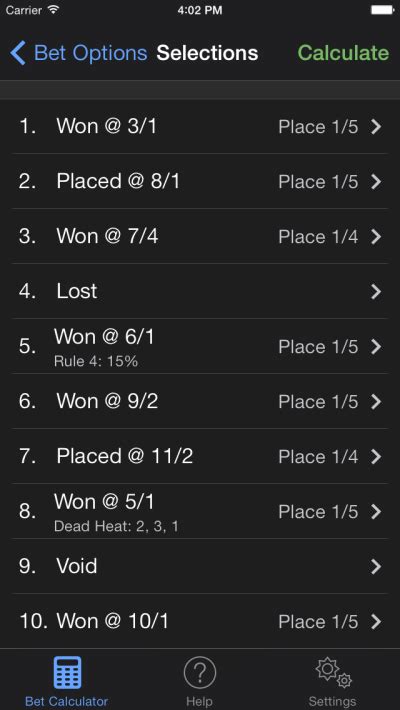 Sports Bet Calculator iOS App