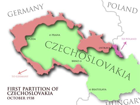 Partition of Czechia in October 1938 [1260 x 950] : MapPorn