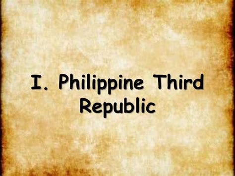 Philippine Third Republic