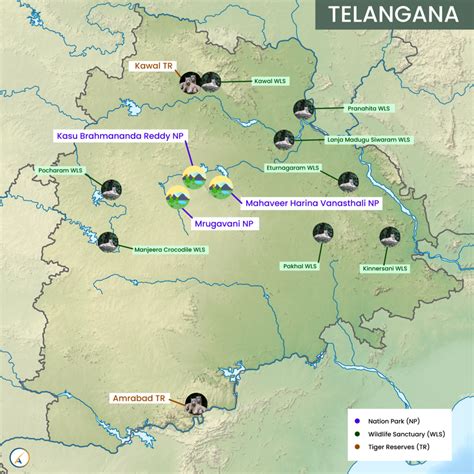 Telangana National Parks, Tiger Reserves and Wildlife Sanctuaries ...