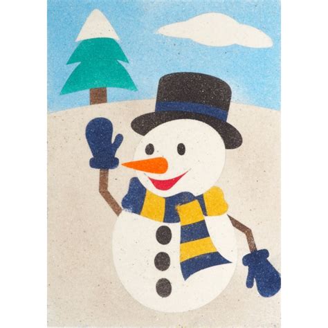 Peel 'N Stick Sand Art Board #24 - Snowman