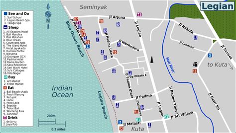 Legian MAP | Kuta Bali Tourist Information - Bali Group Organizer