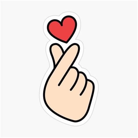 Finger Heart | Adesivos bonitos, Adesivos para roupas, Adesivos sticker