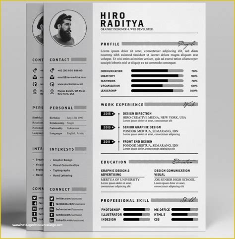 Resume Portfolio Template Free Of Best Free Resume Templates In Psd and ...