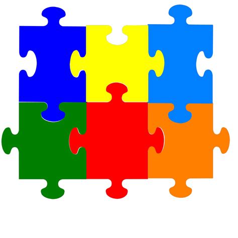 Jigsaw Puzzle 6 Pieces PNG, SVG Clip art for Web - Download Clip Art ...