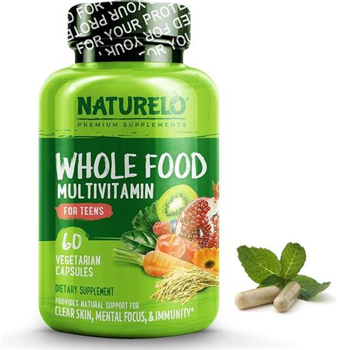 NATURELO Whole Food Multivitamin for Teens - Natural Vitamins/Minerals for Teenage Boys & Girls ...