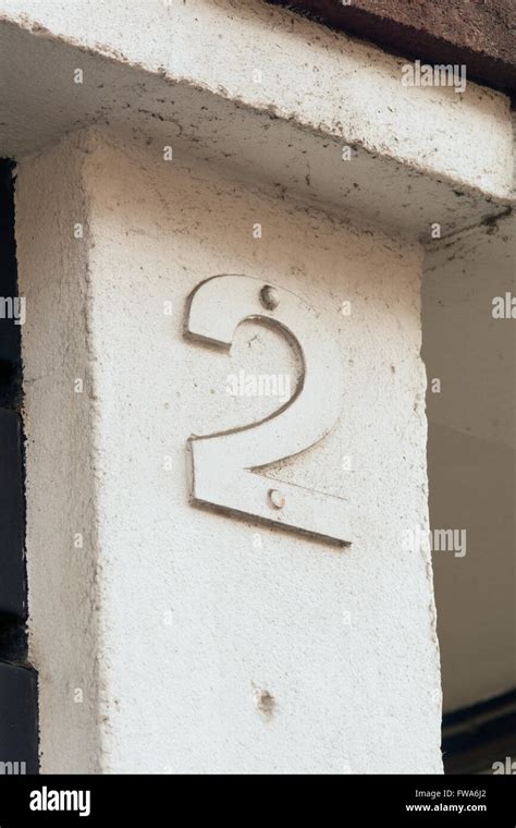 House number 2 sign Stock Photo - Alamy