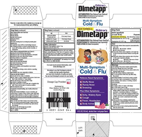 Dimetapp Cold And Cough Dosage Chart By Weight - Chart Walls