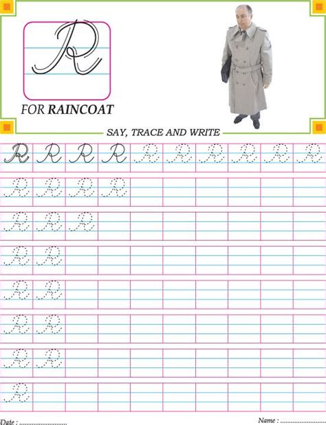 Cursive capital letter R practice worksheet Cursive Uppercase Letters, Capital Cursive Letters ...