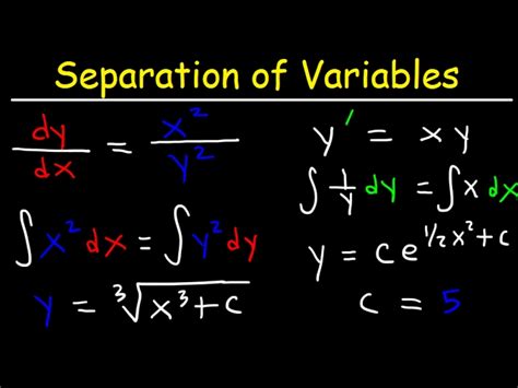 Separation Of Variables Differential Equations Problems And Solutions - Separation Of Variables ...