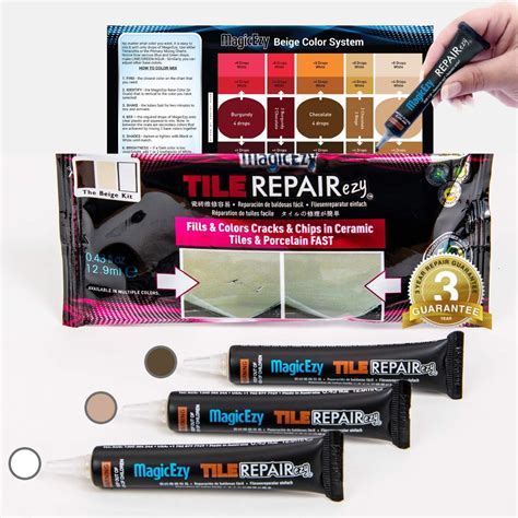 MagicEzy Tile REPAIRezy : Fix Chips & Holes in Ceramic Tiles Fast - Thick Tile Filler - Repair ...